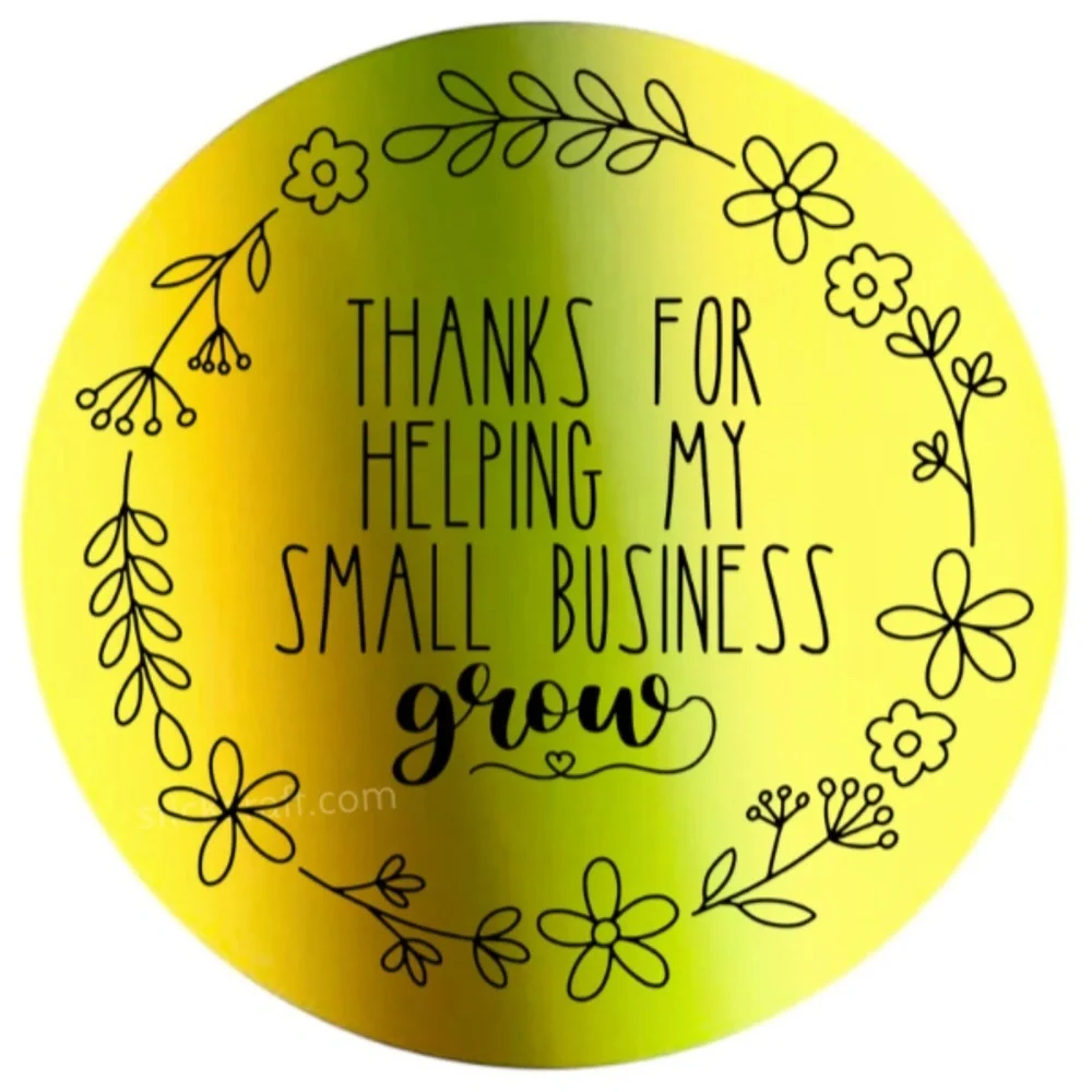 Thanks For Helping Us Grow, Small Business, Handmade Shop, Thank You Sticker